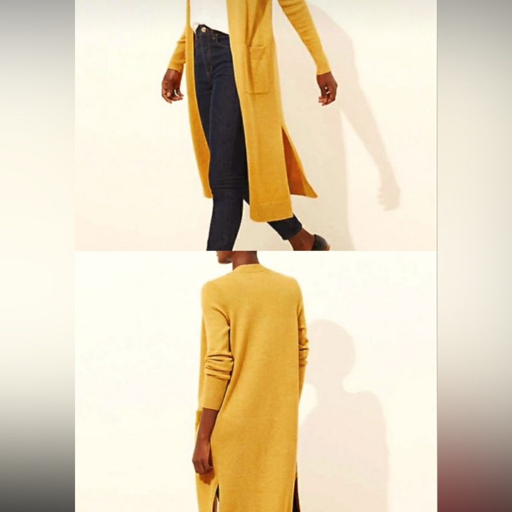 Loft - Yellow Duster Sweater - XS - Like New